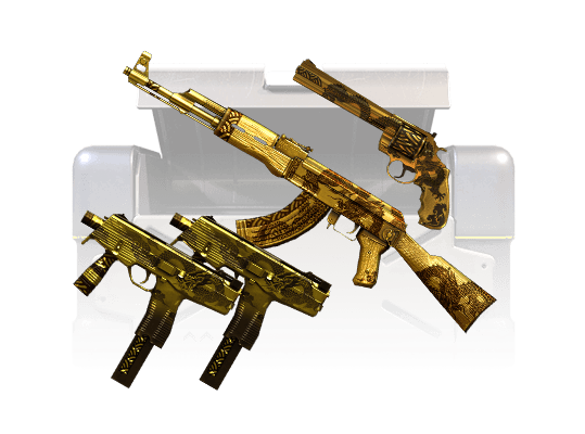 Gold Black Dragon Set Crate B